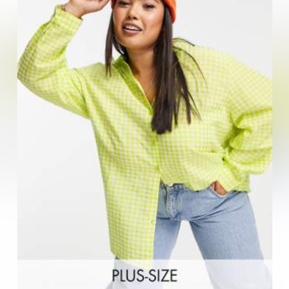 ASOS Urban Threads Green Gingham Button Down Shirt
